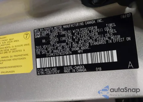 2008 Lexus Rx 350 из США, поврежденный, VIN 2T2HK31U78C076814